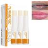 JASUBAI 3 balsami per labbra con olio di radice di curcuma ed esfoliante, cura delle labbra nutriente, lenitivo e idratante, stick idratante ed esfoliante delicato per labbra secche o screpolate