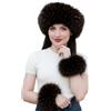 Wokuaile Fasce per Capelli In Pelliccia Sintetica da Donna, Paraorecchie Elastici Invernali Scaldabraccia Nero Arancione