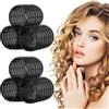 Nisone Bigodini per capelli, 6 rotoli per capelli autoadesivi, 60 mm bigodini, capelli neri, adatti per capelli lunghi, medi e corti