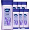 Vaseline Intensive Care Lavender Dream per una pelle morbida - Gel-olio rilassante per il corpo con olio di lavanda puro al 100%, 200 ml (6 x 200ml)