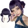 HshDUti Perruque Rumi Violet Cosplay pour enfants, parrucche per costumi anime per uomini e donne, capelli da cantante pop, Halloween, accessori per cosplay (Nero)