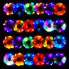 Syzplnwy Confezione da 24 elastici per capelli con luci a LED, 3 modalità di colore, scrunchies in raso fosforescente per rave, feste, festival e pigiama party