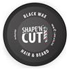 SHAPE'N CUT - Black Wax - Cera Nera per barba e capelli bianchi - Effetto Opaco Naturale - Tenuta Morbida - Colore Grigio Naturale - 100ml - 3,38 fl. oz. - Made in Italy