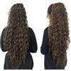 Ser Mulher Brianna Extension Coda Di Cavallo | Facile da applicare | Look naturale 100% | Termofibra resistente | Capelli Lunghi e Ricci,90 cm, 70 cm e 50 cm TERMOFIBRA (SP2-27 Nero Mesciato, 70cm)