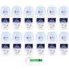 Beni Culinari 12 X Felce Azzurra - Deodorante Roll On Classico con Formula IdraTalc, efficacia 48 ore, senza macchie, senza alcool, deodorante da 50 ml + portachiavi Beni Culinari