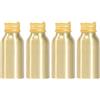 YANCAER 4 Pezzi 50ml Flaconi in Alluminio Dorato con Tappo a Vite - Contenitori Ricaricabili per Cosmetici, Oli Essenziali, liquides, huiles, cosmétiques, voyages et préparations DIY