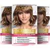 L'Oreal Paris L'Oréal Paris Colore permanente per capelli, 100% copertura dei capelli grigi, set di tintura per capelli con colorazione, shampoo e crema per la cura a 3 strati, crema eccellente, 7 biondo medio, 3 x