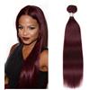 Larafona Hair Natural Capelli Umani Extensions Rosso 100% Remy Tessitura Extensions Lisci Brasiliani Vergini Hair Weft 100g 18inch/45cm