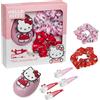 Hello Kitty Sanrio Spazzola Capelli e Set Accessori Capelli Bambina Donna, Fermagli Capelli, Elastici Capelli, Districante Spazzola, Regali per Lei (Hello Kitty Spazzola e Accessori)