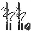Generico 2 Pcs Colorato Gel Glitter Eyeliner, Eyeliner impermeabile Labbra Liner Ombra occhi Matite sopracciglia Penna Eye Makeup (01 Nero e 01 Nero)