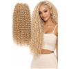 Ser Mulher Extension Capelli Sintetici, Ricci per Crochet Braids, Lunghe: 65 cm - Peso: 340 g - Extension Capelli Clip, Ricci Morbidi Effetto Naturale, Natural Blonde, RITMO