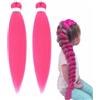 Generico 2pcs Capelli Viola Da Intrecciare,26 Pollici Extension Per Parrucche Intrecciate,Peli Intrecciati Sintetici Pre -Allungati,Accessori Per Cosplay Di Costumi Di Halloween Lunghi Per Bambini (Rosa)