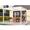 Cazeboo Pergola bioclimatica autoportante alluminio 297 x 298 x 218 cm bianco - PIANA 3x3 m lamelle orientabili 110° struttura resistente vento 70 km/h kit completo terrazza giardino