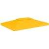 vidaXL Copertura Superiore per Gazebo a 2 Strati 310 g/m² 4x3 m Gialla