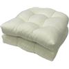 Gryyp Confezione da 2 Cuscini di Seduta Trapuntati per Interni ed Esterni, 18,9 x 18,9 Cuscini di Ricambio a Forma di U per Sedia in Vimini Sedile Mobili da Giardino Cuscino(Color:White)