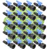 acquaverde Mini Valvola a Cilindro, Rubinetto Portagomma con Filetto Femmina per Impianti, Sistemi e Tubi di irrigazione a Goccia, Nero Made in Italy - Orto Facile (20, 16 mm x 3/4)