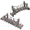 FUNOMOCYA 2pezzi Miniature Garden Bridge Decor Lightweight Resin Landscape Ornaments for And Bonsai Decoration