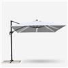 Produce Shop Ombrellone Giardino Anti UV con Luce Solare LED Quadrato 3x3m Braccio Alluminio Paradise