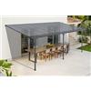 Cazeboo Carport/Pergola Addossata 16,5m² KLEO 5,5x3m Alluminio Grigio