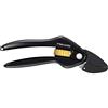 FISKARS Forbici a Incudine per Legno Secco e Duro, Diametro di Taglio 2,2 cm, Lame in Acciaio con Rivestimento Antiaderente, Lunghezza 20 cm, SingleStep, P25, Nero/Arancione