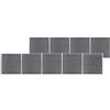 vidaXL Pannello Recinzione per Esterni con Pali Robusto Elegante Barriera da Giardino Recinto Intimità Sicurezza in WPC 1564x186 cm Grigio