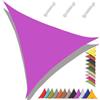 MAJINGC Tenda Parasole Triangolare 3x3x4,3m, Impermeabile, Tenda Parasole, 95% di Protezione UV, per Giardino, Patio, Piscina, Esterno, Fornita con Corda Viola