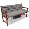 Beautissu Cuscino con Schienale per panchine Comodo Supporto Imbottito | 120x50x50cm grigio chiaro con spalliera per seduta esterno panca giardino Flair BR