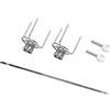 Sharplace Forchetta per Pollo Rotante Griglia per Arrosti Spiedini di Pollo Utensile da Cucina Forchetta per Arrosti Griglia Girarrosto Kit per Picnic E, 34cm