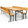 Casaria Set Mobili Stile Birreria 2X Panche da Sagra con Schienale 1x Tavolo 170x70x75 cm Salottino Esterno Feste Giardino