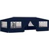 vidaXL Gazebo Professionale con Pareti 4x9 m Blu 90 g/m²