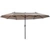 Outsunny Ombrellone da Giardino Doppio 455x265x238cm Esterno | Ombrellone da Esterno, Apertura a Manovella, in Acciaio e Poliestere