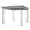 TOOLPORT Tetto di ricambio 3x3 m per Sunset Premium ca. 220 g/m² grigio