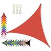 CANYUE Tenda A Vela Triangolare Impermeabile - Vela Ombreggiante Parasole Traspirante E Protezione Solare Raggi UV per Esterno Giardino Terrazza Piscine (Rouge,2x2x2m)