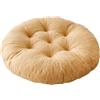 MotiveTech Cuscino per Sedia da Esterno, 60x60 Cm, per Sedia a Dondolo, Lavabile E Rotondo, Abbronzatura Chiara