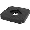 Outsunny Set di 4 Pesi per Supporti per Ombrellone a Braccio, Base per Ombrellone da Giardino in HDPE con Effetto Legno, Riempibile con 60 kg di Acqua o 80 kg di Sabbia, 80x80x13cm, Nero