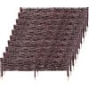 KADAX Palizzata in salice, recinzione in vimini naturale, recinzione da giardino per delimitazione di sentieri e aiuole, bordo per prato (10 pezzi da 100 x 30 cm)