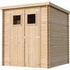 TIMBELA M309 Casetta da Giardino in Legno per Esterni - A200x204x204cm/3.53 m2 - Piccola Casetta in Legno, Rimessa Attrezzi, Deposito Bici