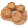 YUEHISY Cuscino per Sauna con Disco Girevole, Poggiatesta in Legno per Trazione Cervicale e Rilassamento Muscolare, Accessorio Ideale per Sauna per la Casa e la Spa
