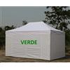 CILVANI SRL GAZEBO PROF. 3X4,5 MT PIEGHEVOLE RAPIDO AUTOMATICO CON SET PARETI LATERALI (GAZ.VERDE+ 4 PARETI)