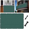 XUEDNGM Frangivisto Balcone 110 x 210 cm Protezione Della Privacy Schermo in HDPE Permeabile Schermo Del Balcone Rete Parasole Ombreggiante con Occhielli per Balcone Giardino, Verde Scuro