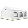 TOOLPORT Tendone per Feste Gazebo 3x6 m Bianco PE 550 N Impermeabile Protezione UV Tenda Giardino Sagre Eventi Mercati Esterno con Telaio a Pavimento