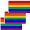 BETOY 3 PCS Flag Bandiera Arcobaleno - Bandiera Gay - Rainbow Flag 90 x 150 cm-Bandiera Pace-Rainbow Flags Gay Lesbian Peace Flag per Le celebrazioni del Gay Pride