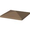 AND HOME Telo Gazebo 3x3, con AIRVENT -MISURA UNIVERSALE- Tetto a 2 Livelli Di Ricambio, Pieghevole, Con Fori Drenaggio E Impermeabile, 180 g/㎡, Anti-UV 100%, PL, Installazione Facile, Marrone