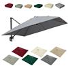 HOUKOIKBUG Telo Di Ricambio Per Ombrellone Da Esterno 3x3cm Copertura Di Ricambio Per Ombrellone Quadrato 8 Stecche Baldacchino Di Ricambio Per Giardino Piscina(Grey,3x3m/9.8x9.8ft)