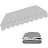 Generic Telo di Ricambio per Tende da Sole Retrattile, Tessuto di Ricambio per Tende da Esterno 300x250/400x350/500x350cm Tendone Parasole in Tela, Tessuto per Sole(grigio chiaro,250x200cm)