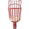 Bseical Raccogli Frutta con Manico Telescopico, Raccoglitrice A Cesto, Borsa per Il Trasporto della Frutta, Altezza Regolabile, Facile da Montare, per Ottenere Mela, Ciliegio, Cachi, Pesco (Rosso)