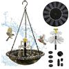 Qooplu Fontana per Uccelli da Giardino,A Cascata Decorativa Resistente agli Agenti Atmosferici | Fontane da Giardino ad Energia Solare,per Attirare e Fringuelli, Arredo Esterno per Laghetto