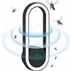 Eivdru Mosquito killer with led light, plug-in ultrasonic pest repellent mosquito killer lamp, electric fly bug zapper silent repellent night light for the home indoor(Black)