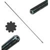 TANIASHOP Asta di Trasmissione Interna 9 Righe Ø8mm 153cm per decespugliatore a Scoppio Ricambio Asta di Trasmissione a 9 Denti per tagliaerba Tosaerba