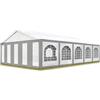TOOLPORT Tendone per Feste 5x10 m Gazebo Party per sagre, mercati ca. PE 450 N Bianco-Grigio